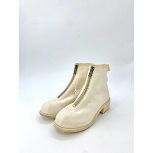 Guidi C-Class H9777 Apricot Zippered Leather Martin Boots Size 39 With Minimal W